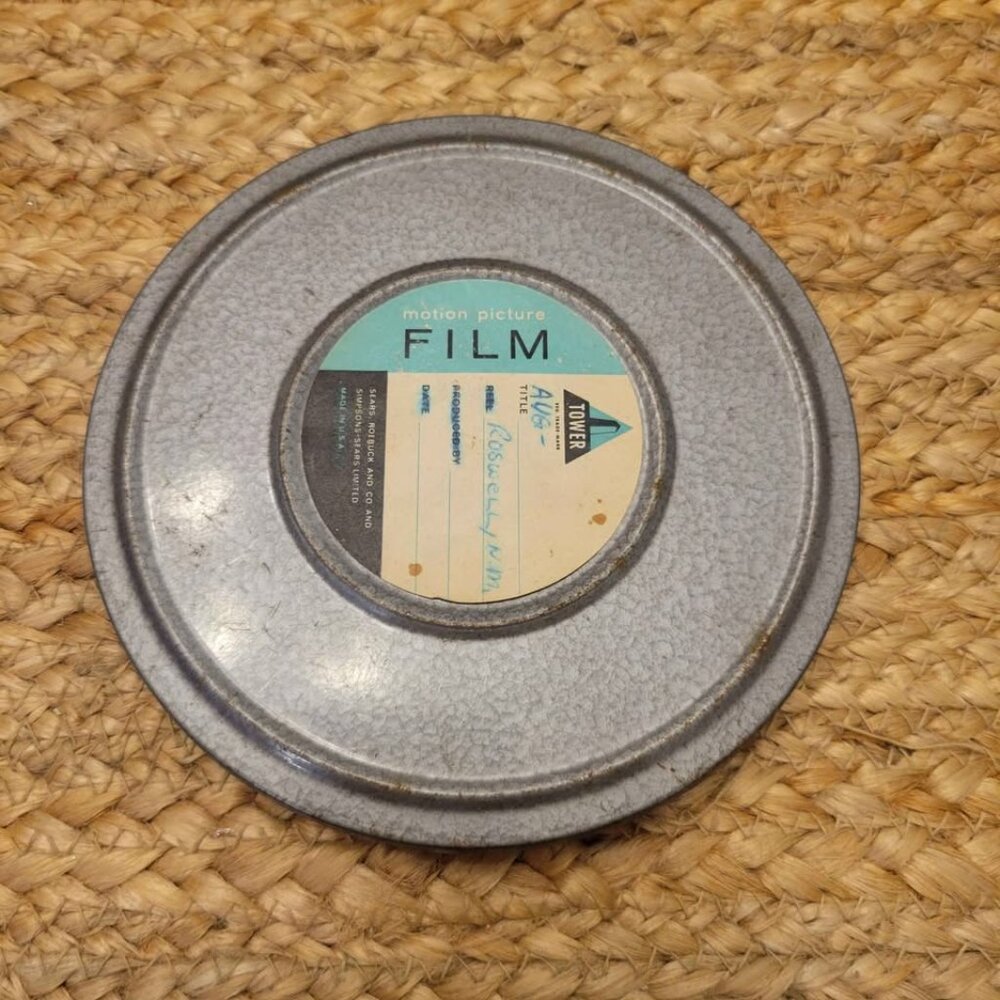 Vintage Tower Brand 8mm Or 16mm Motion Picture Original Storage Canister